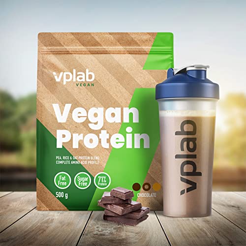 VPlab Vegan Protein Powder 500g - 16 Servings, 100% Plant Based and Natural Vegan Protein Shake vplab nutrition uk supplements