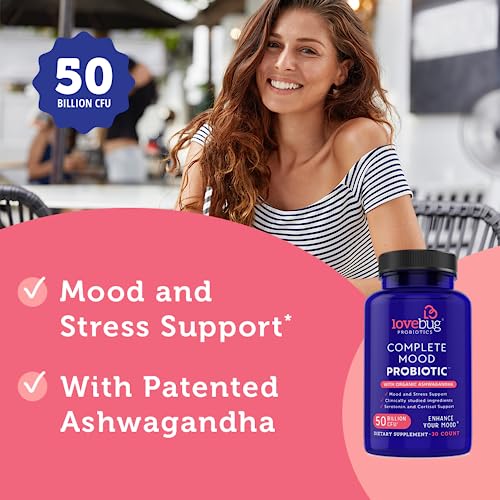 Lovebug Complete Mood Probiotic | 10 Clinically Studied Probiotic Strains & Patented lovebug PROBIOTICS uk supplements