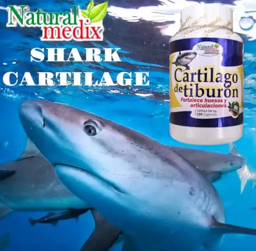 Natural medix Cartilage – Joint Support Supplement with Glucosamine, Collagen & Magnesium – 100 Caps - Cartílago de Tiburon Natural medix uk supplements