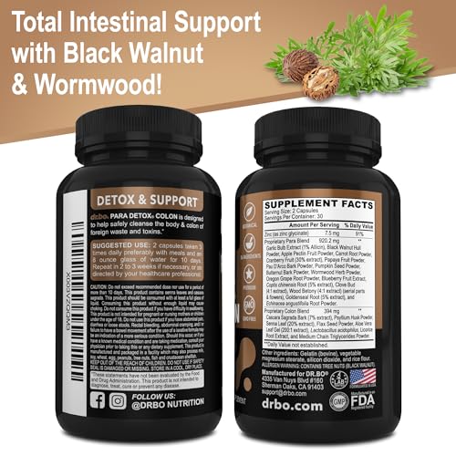 Colon Cleanse Pills Body Detox - Intestinal Guard Cleanser for Stomach - Natural Weight DR. BO uk supplements