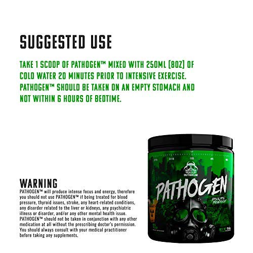 Outbreak Nutrition Pathogen Pre Workout with Beta-Alanine, Energy Boosting Muscle Outbreak Nutrition uk supplements