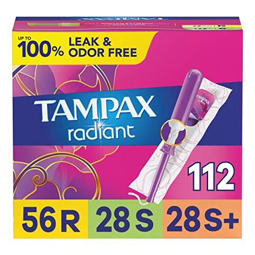 Tampax Radiant Tampons Multipack, Regular/Super/Super Plus Absorbency, With Leakguard Braid Tampax uk supplements