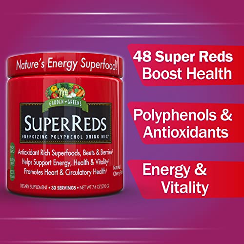 Garden Greens Super Reds Energizing Polyphenol Superfoods, Antioxidants, Powder Drink Garden Greens uk supplements