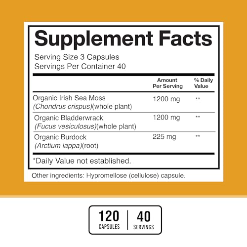 American Standard Supplements Irish Sea Moss 1200mg, Bladderwrack 1200mg American Standard Supplements uk supplements