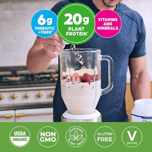 Orgain Organic Vegan Meal Replacement Protein Powder, Vanilla Bean - 20g Plant Based Orgain uk supplements