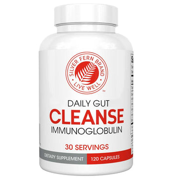 Silver Fern Cleanse - Daily Gut - 1 Bottle - 120 Capsules - 30 Day Supply - Immunoglobulin G, A & M -(IgG, IGA, IgM) - Postbiotic Silver Fern uk supplements