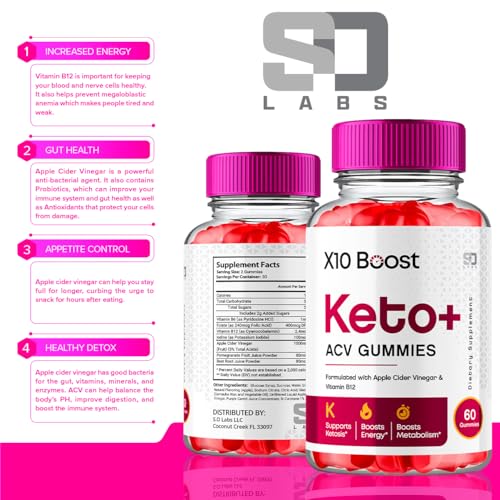 (2 Pack) X10 Boost Keto ACV Gummies Advanced Weight Loss, X10 Boost Keto S.O Labs uk supplements