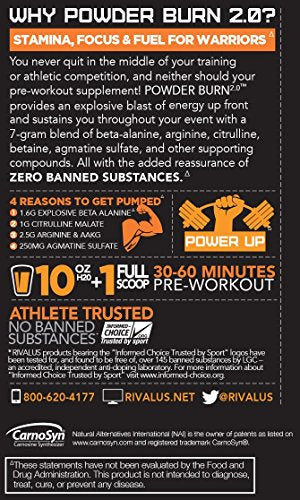 Powder Burn 2.0 Orange 35 Serving,14.24 Ounce Rivalus uk supplements
