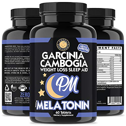 Garcinia Cambogia PM Weight Loss Sleep, All Natural Supplement w/Valerian Root & Melatonin Angry Supplements uk supplements