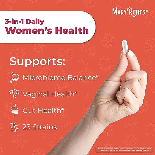 MaryRuth's 3-in-1 Daily Health Probiotics for Women | Clinically Tested | Hormone Support MaryRuth Organics uk supplements