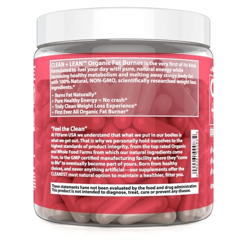 Clean+Lean-Organic Fat Burner by FitFarm USA - Worlds First Organic Fat Burner Supports FIT FARM USA uk supplements