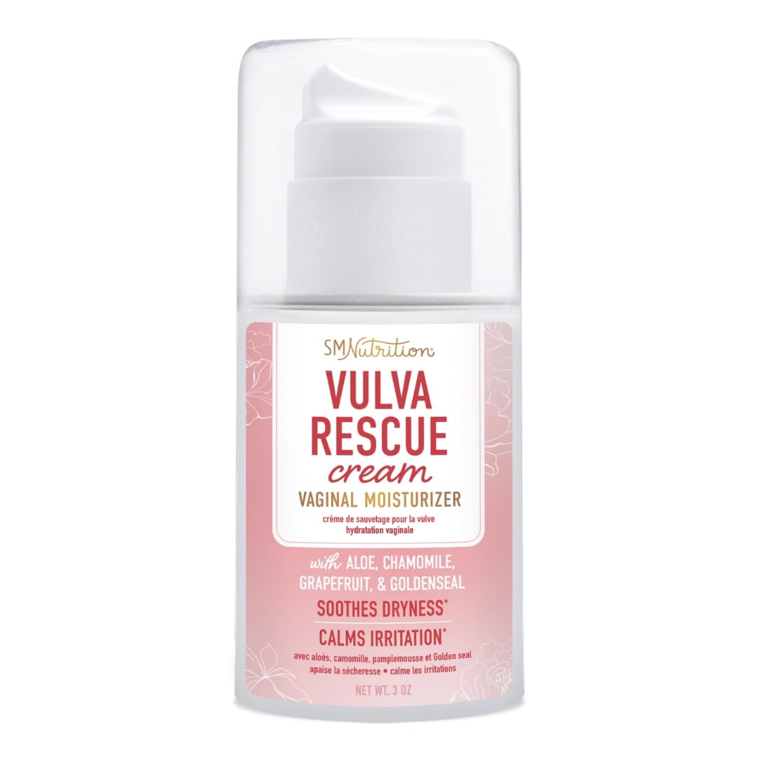 Vulva Rescue Moisturizer Cream | 3oz. PUMP | Soothes Vaginal Itch & Dryness | No Estrogen or Fragrance SMNutrition uk supplements