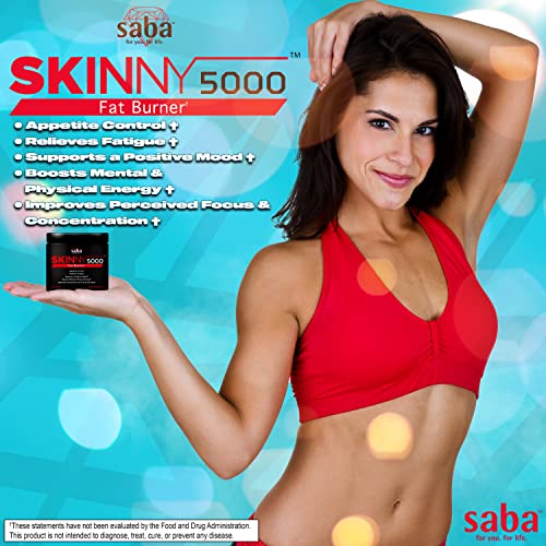 Saba Skinny 5000 -Fat Loss -Weight Loss-Appetite Control -Mild Jitter-Free Energy- Focus Saba uk supplements
