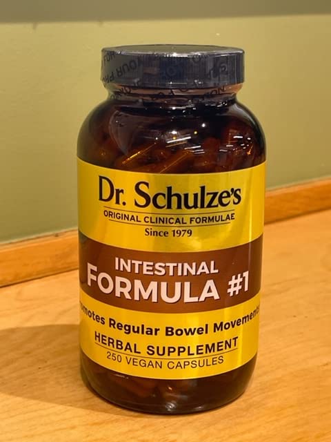 Dr. Schulze's Intestinal Formula #1 - Bowel Movement Supplement for Colon Health Support - Bloating & Constipation Aid - Intestinal Cleanse - All-Natural - Plant-Based - Vegan - 250 Count Dr. Schulze's uk supplements