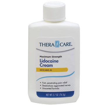 Thera|Care Maximum Strength OTC Lidocaine Cream | Numbs Away Pain | Long-Lasting Relief | Non-Greasy | 2.7 Oz Thera Care uk supplements