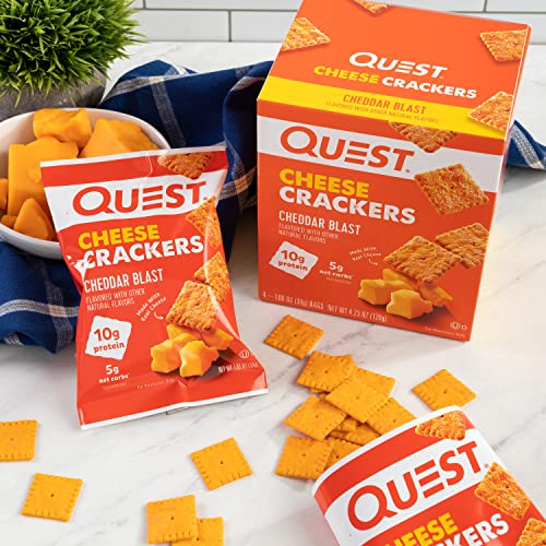 Quest Nutrition Cheese Crackers, Cheddar Blast, High Protein, Low Carb, Made with Real Cheese Quest Nutrition uk supplements