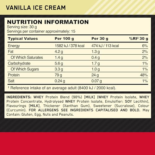Optimum Nutrition Gold Standard 100% Whey Muscle Building and Recovery Protein Powder Optimum Nutrition uk supplements