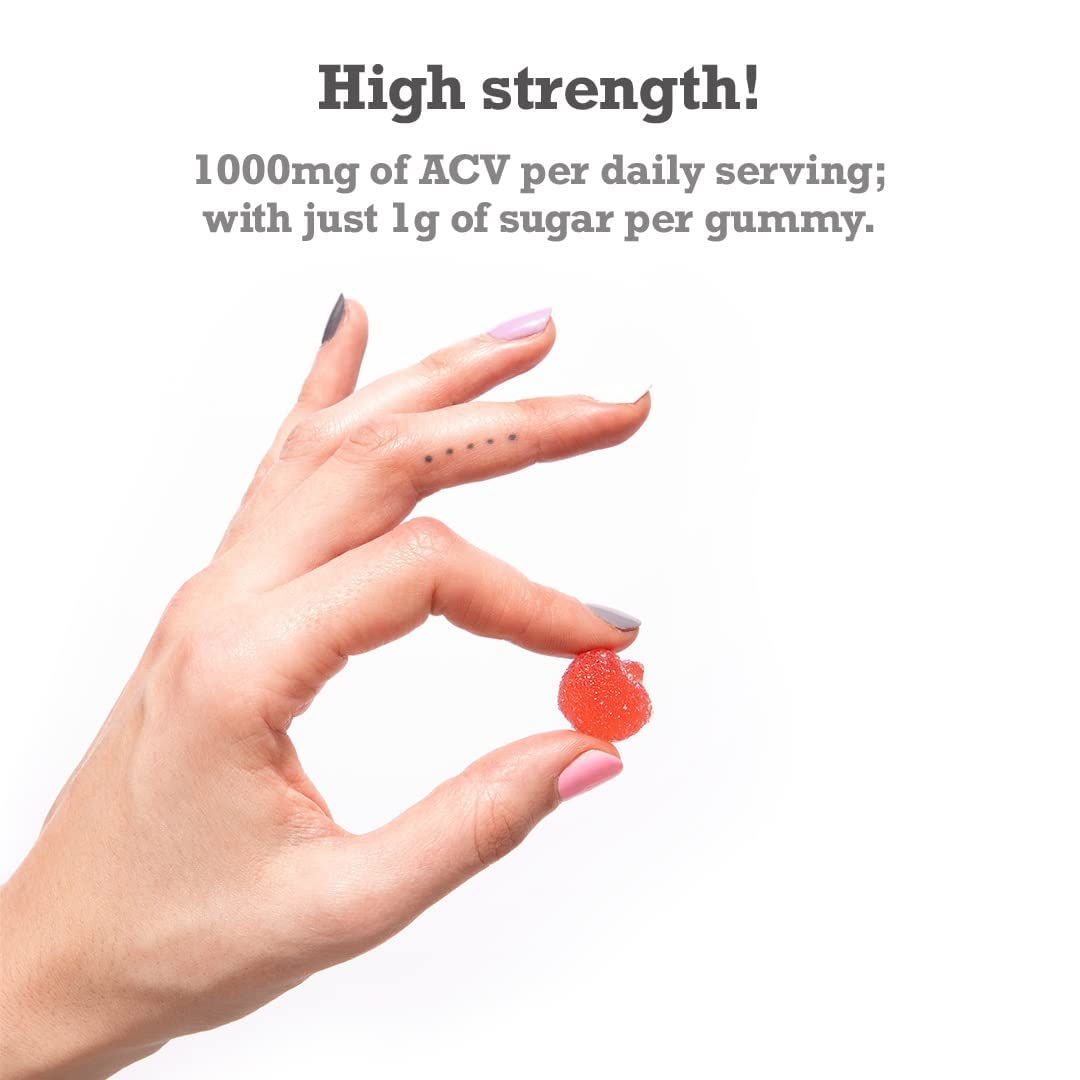 Apple Cider Vinegar Gummies with The Mother 1000mg Enhanced with Vitamin B12 & Folic Free Soul uk supplements