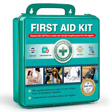 General Medi 360 Pieces Hardcase First Aid Kit - Comprehensive Large First Aid Box General Medi uk supplements
