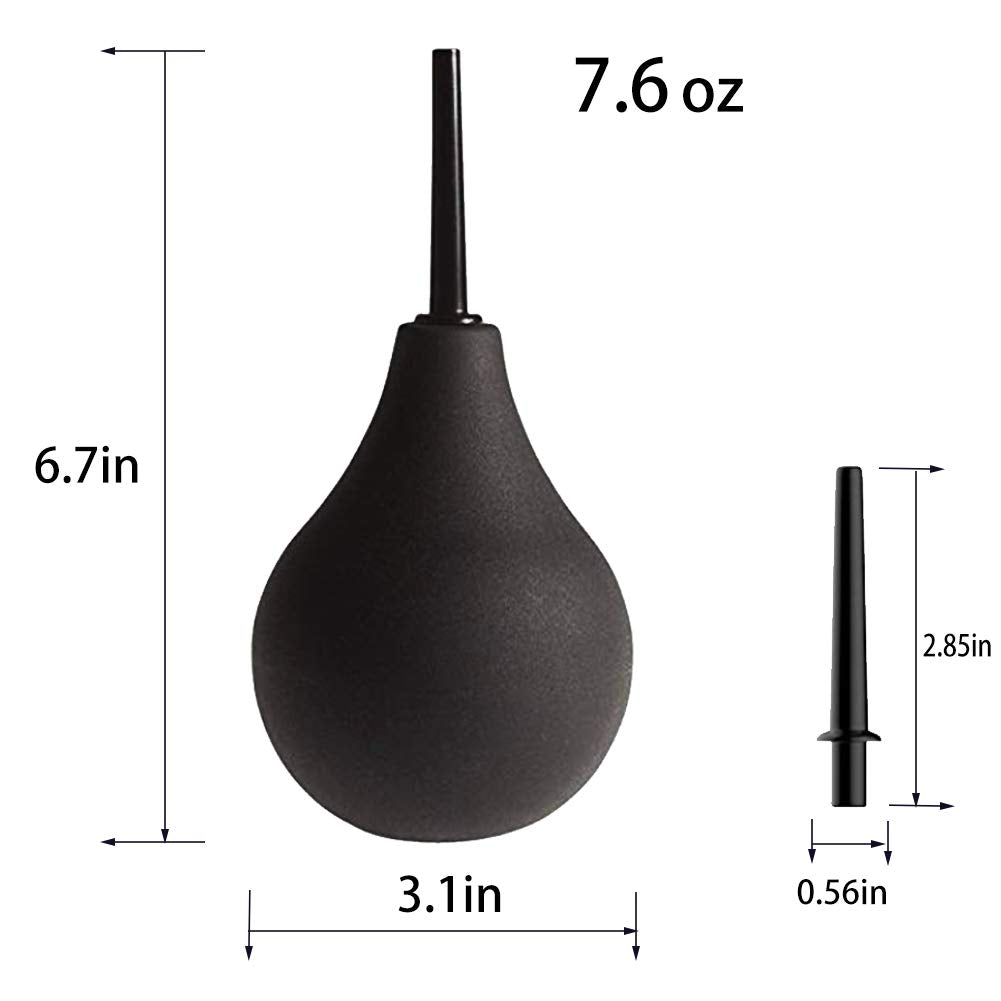 GNEGKLEAN Black Silicone Enema Bulb Kit 7.6oz Clean Anal Douche for Men Women with 19.7in GNEGKLEAN uk supplements