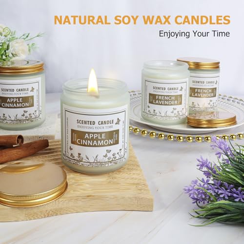 4 Pack Candles for Home Scented, Lavender & Cinnamon Candles Gifts for Women, 28 oz 200H Long zsaltt uk supplements