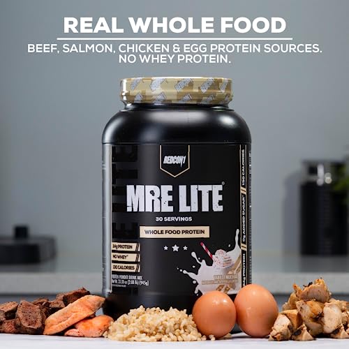 REDCON1 MRE Lite Whole Food Protein Powder, Fudge Brownie - Low Carb & Whey REDCON1 uk supplements