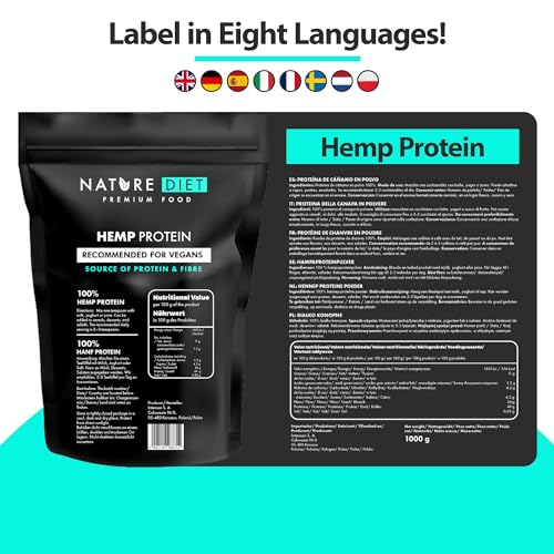 Nature Diet - Hemp Protein 1000g , Vegan , Protein Powder , Plant-Based Nature Diet uk supplements