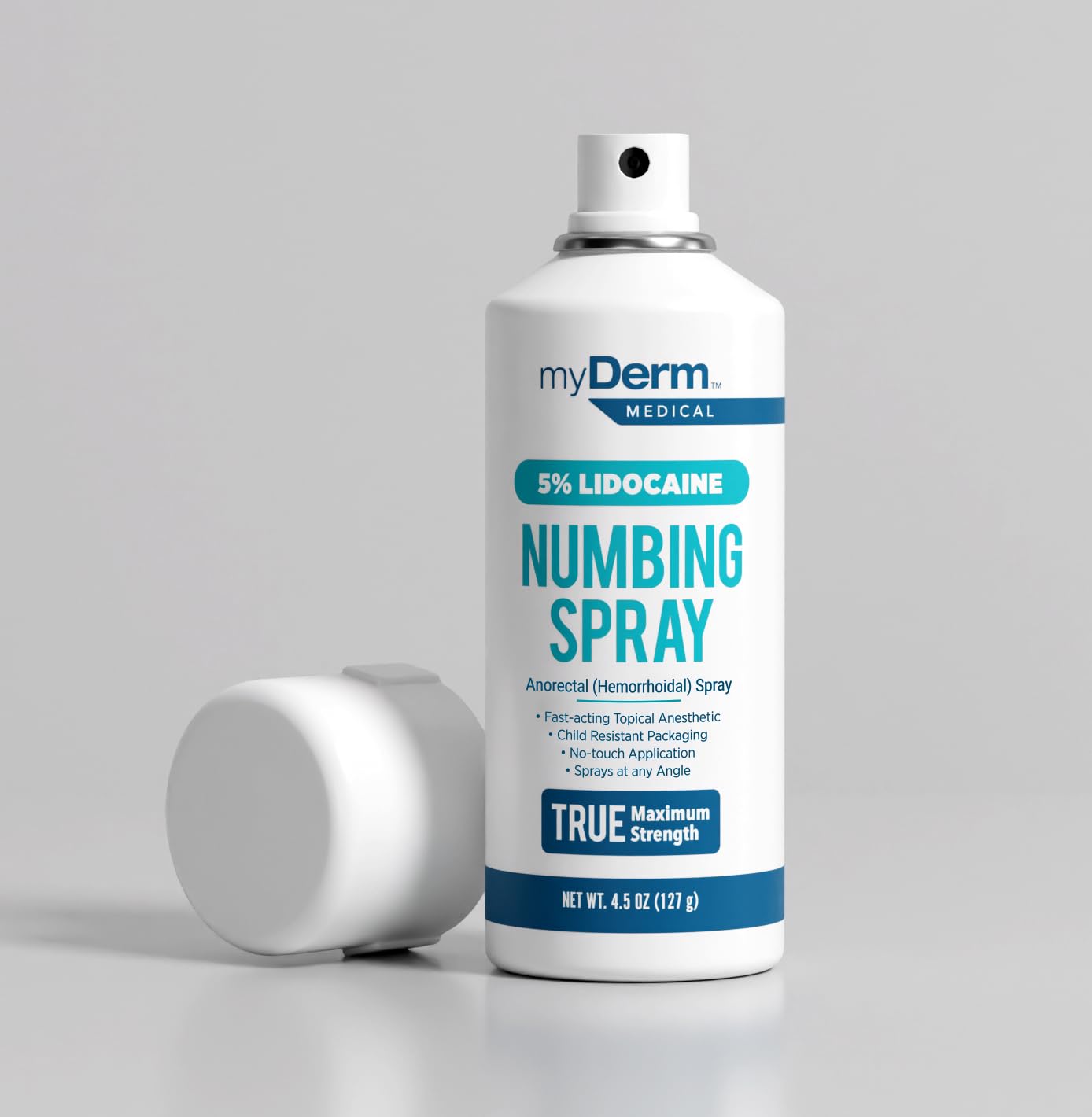 Myderm Medical Numbing Spray - 4.5oz - Maximum Strength 5% Lidocaine with Phenylephrine HCl and Witch Hazel - Fast-Acting Reliever with A Touch-Free Application - First Aid Supplies - Made in USA Myderm uk supplements
