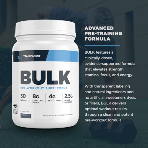 Transparent Labs Bulk Pre Workout Powder - Naturally Sweetened Advanced Pre-Workout Transparent Labs uk supplements