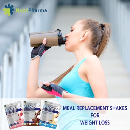 Quick Slim Meal Replacement Shake for Weight Loss, 30 Servings, 20g Protein, 27 Vitamins NUTRIPHARMA Quick Slim uk supplements