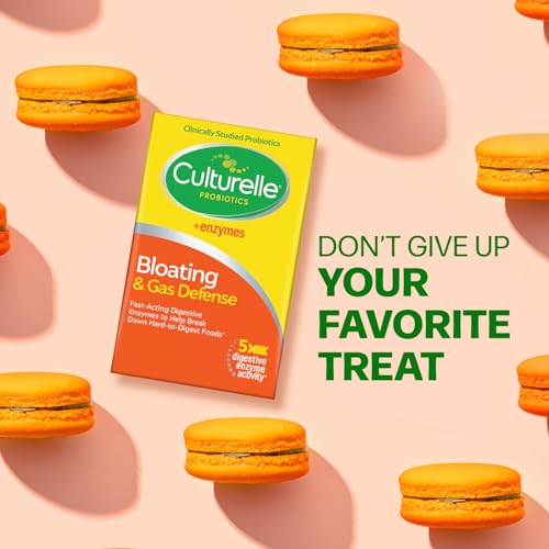 Culturelle Bloating & Gas Defense, Digestive Enzymes & Probiotics for Digestive Health, 30 Capsules, Supports Occasional Indigestion & Discomfort Culturelle uk supplements
