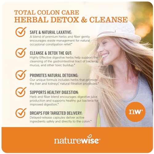 NatureWise Herbal Detox Cleanse Laxative Supplements | Natural Colon Cleanser Herb & Fiber Blend NatureWise uk supplements