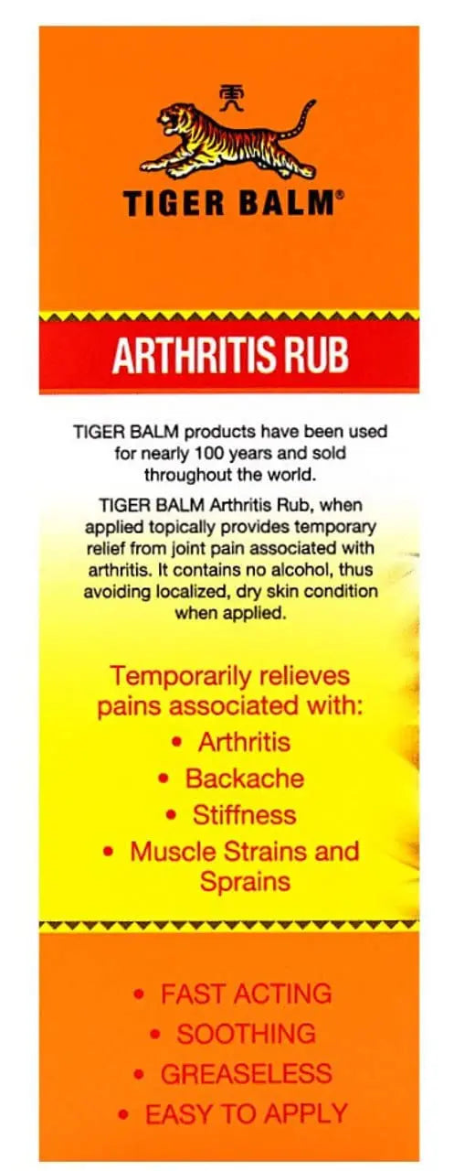 Tiger Balm Balm Arthritis Rub Tiger Balm uk supplements