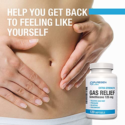 P Puregen Labs Extra Strength Gas Relief Softgels with Simethicone 125 mg P Puregen Labs uk supplements