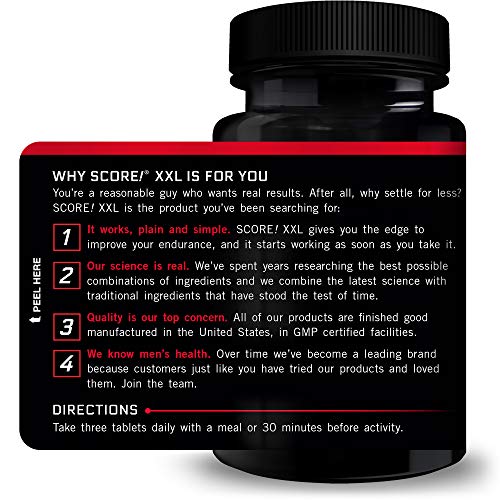 FORCE FACTOR Score! XXL, 3-Pack, Nitric Oxide Booster Supplement for Men with L Force Factor uk supplements
