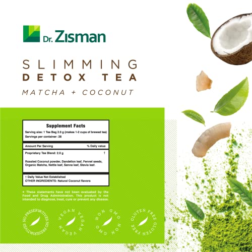 Dr. Zisman ZT Slimming - Matcha-Coconut Detox Blend, Weight Loss Tea with Antioxidant Effects Dr. Zisman ZT Slimming Tea uk supplements