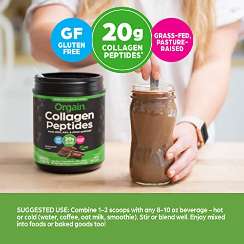 Orgain Hydrolyzed Collagen Powder, 20g Grass Fed Collagen Peptides, Chocolate Orgain uk supplements