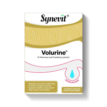 Volurine® D-Mannose & Cranberry Complex for Urinary Tract Health | 30 Capsules Synevit uk supplements
