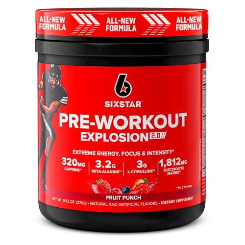 Six Star Pre-Workout Explosion 2.0 Fruit Punch - Pre-Workout Powder, Explosive Energy Six Star uk supplements