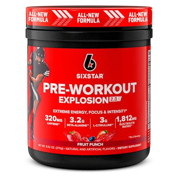 Six Star Pre-Workout Explosion 2.0 Fruit Punch - Pre-Workout Powder, Explosive Energy Six Star uk supplements