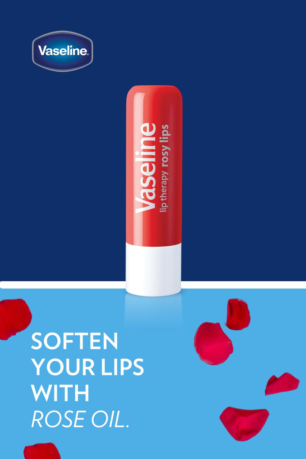 Vaseline Lip Therapy Care Rosy, Fast-Acting Nourishment, Ideal for Chapped, Dry, Cracked, or Damaged Lips, Lip Balm, 4-Pack, 0.16 Oz Each Vaseline uk supplements