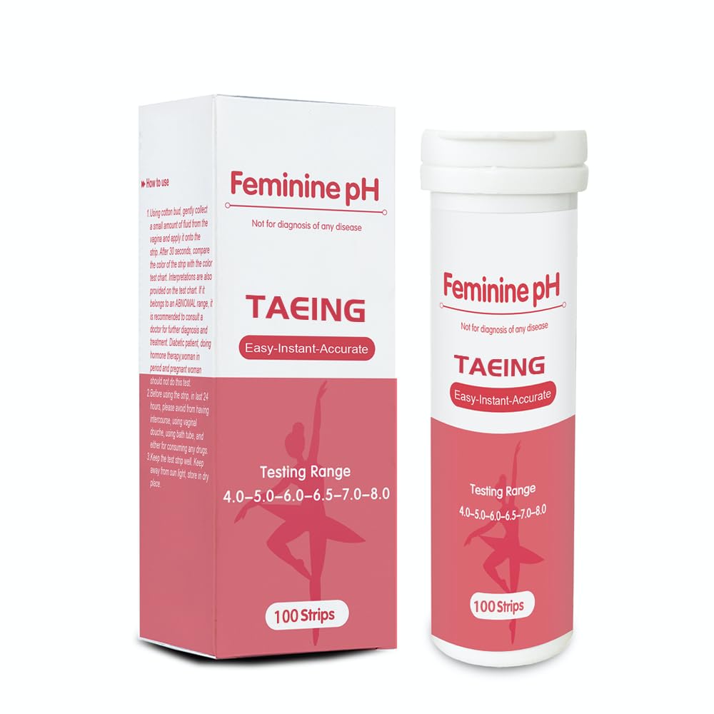 TAEING Vaginal Health pH Test Strips, 100pcs Feminine pH Test for Women, pH-Balance Monitor My Store uk supplements