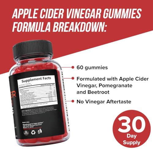 Apple Cider Vinegar Gummies with Mother- 1000mg - Supplement Formulated to Support ORPHIC NUTRITION uk supplements