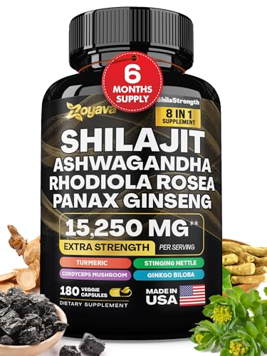 Zoyava Shilajit 9000MG Radiant Health Blend Ashwagandha 2000MG Rhodiola Rosea Zoyava uk supplements