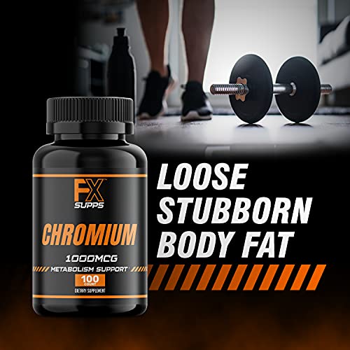 FX Supps Chromium Polynicotinate 1000 mcg (100 Capsules) Weight Management Supplements FXSUPPS uk supplements
