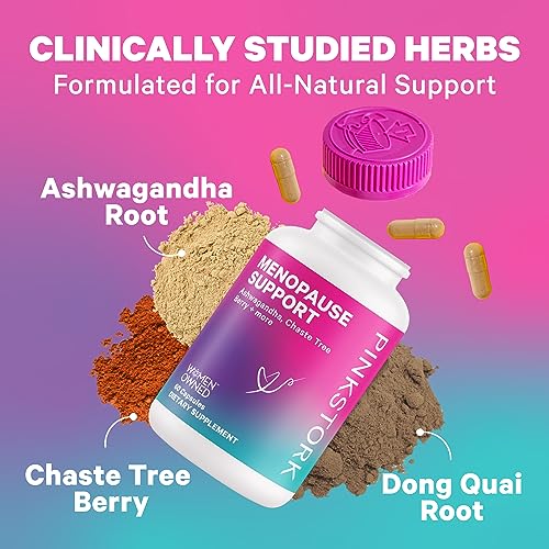 Pink Stork Menopause Supplements for Women with Ashwagandha and Black Cohosh Pink Stork uk supplements