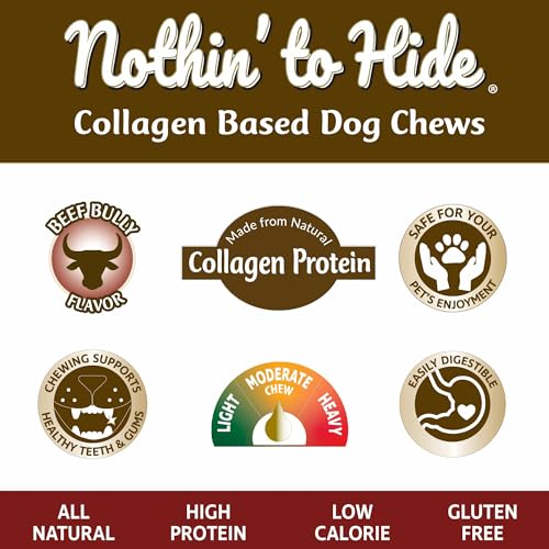 Fieldcrest Farms Nothin’ to Hide Collagen & Bully Small Rolls, 5 Inch, Beef Bully Flavor, Highly Digestible Chews That Support Skin, Coat, Joints & Muscles, for Moderate Chewers Under 25 Lbs, 2 Pack Fieldcrest Farms uk supplements