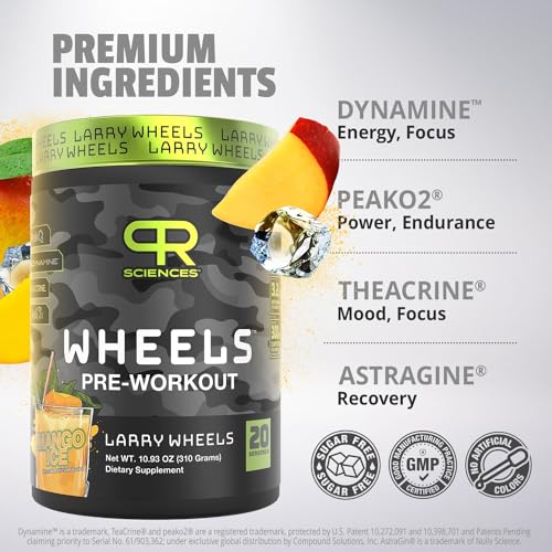 Larry Wheels' Pre Workout - Energy Drink Powder - Pre Workout Powder for Men & Women PR Sciences uk supplements