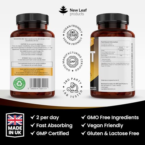 Shilajit Capsules 1400mg 60% Fulvic Acid Pure Shilajit - High Strength Himilayan Shilajit NEW LEAF PRODUCTS uk supplements