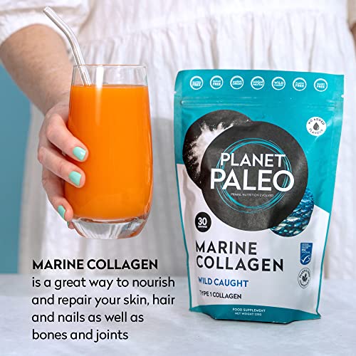 Pure Marine Collagen Powder (60 Servings, 450g) | for Healthy Skin, Hair and Nails, and Gut Health Planet Paleo uk supplements